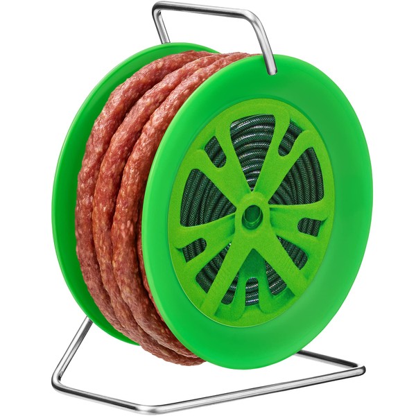 Wurstbaron® Sausage Cable Reel in Garden Hose Design, 3.5 m Krakow Style Sausage, High Quality and Smoky Aroma, Funny Gift, 240 g