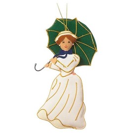 St. Nicolas - Claude Monet's Wife - Zari Christmas Ornament - Embroidered Ornament