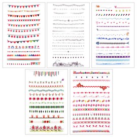 WANJICHENRUI 5 Pcs Divide Line Stickers Note Stickers Present Stickers Cute Journal Vintage Stickers Diy Steaders Stickers
