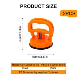 Gyinere 2 Pcs Dent Puller,Dent Remover Tool for Car,Car Dent Puller,Car Dent Remover,Dent Remover,Car Dent Repair Kit,Dent Removal Kit,for Car Dent Repair,Glass,Screen,Tiles and Objects Moving