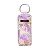 ENLACHIC 2Pcs Unicorn Print Chapstick Holder Keychain Clip-on Lip Balm