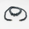 LZD Hematite Necklace Unisex Bead Black Magnetic Clasp X73