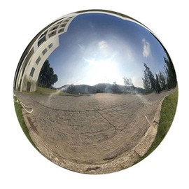 BECover 10 inches Gazing Ball,Silver Stainless Steel Garden Sphere,Seamless Polished Reflective Smooth Mirror Garden Globe,for Photography Garden Home Decorate