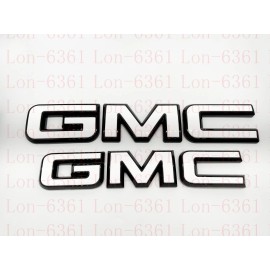 Auto GMC 2021-2024 GMC YUKON YUKON XL Front Rear Tailgate White Black OVERLAY Emblem