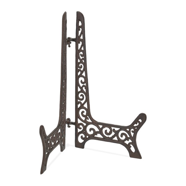 Relaxdays Plate Stand, Antique Design, Stand, Books, Compartments & Pictures,