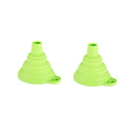 Embudo de silicona plegable de grado alimenticio, mini embudo dispensador de líquidos para el hogar, herramientas de cocina subtanque de sal y azúcar, suministros de bricolaje (2 verde)