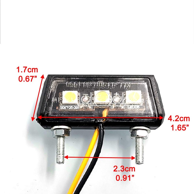 Greluma 1 x Motorcycle License Plate Light 3 SMD LED