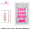 Bling Art False Nails French Manicure Matte Pink Medium Tips