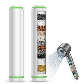 MEKO Pack of 2 filters only for hand shower with ASIN B0CGHXYM1Y by Meko, 15 layers replacement filter for hard water, cleaning and removing chlorine and harmful substances