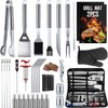 HUSSAR 34PCS BBQ Grill Tools Set Stainless Steel Grilling Accessories