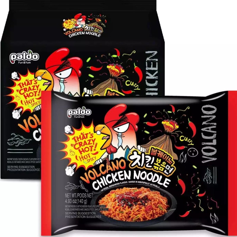 Paldo Volcano Hot & Spicy Curry Instant Chicken Noodle 4.93