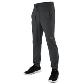 Screenshot SPORTS-A4040 Mens Premium Athletic Comfort Pants - Maximum Fitness Fashion Urban Lifestyle Activewear Bottoms-Charcoal-Large
