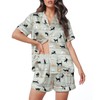 CENCORY Silk Pajama for Women set 2 piece short Sleepwear