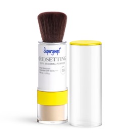 Supergoop! Supergoop! (Re)setting 100% Mineral Powder, Translucent - 0.15 oz - Makeup Setting Powder + Broad Spectrum SPF 35 PA+++ Sunscreen - With Ceramides, Olive Glycerides & Coated Silica Spheres