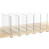 HBlife 6 Pack Clear Shelf Dividers, Vertical Purse Organizer for
