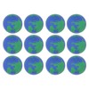 12PCS Globe Soft Ball 63mm Squeezable PU Portable Earth Stress