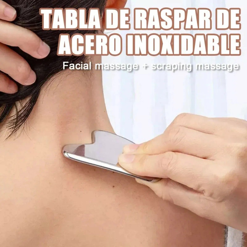 Kit De Guasha Facial De Acero Inoxidable De 4 Piezas