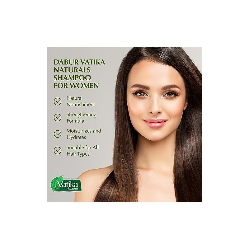 Dabur Vatika Anti-Breakage Shampoo, Wild Cactus, 13.52 Fluid Ounce by