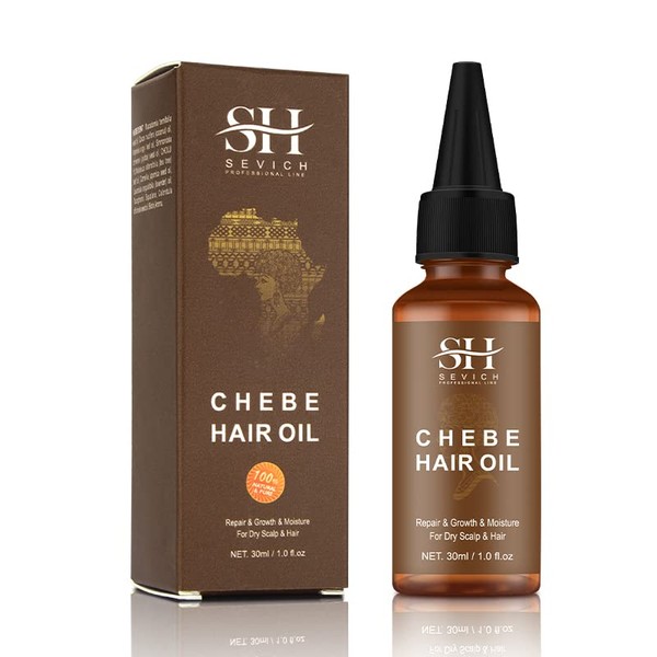 100% Naturals Chebe Hair Oil - SEVICH African Chebe Powder Serum, Hair Loss Treatments Repair Damaged Moisture Hair Regrowth Treatments 30ml