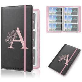 Kakurookie Letter Business Card Book Holder Organizer for Women Men, 240 Card Capacity, Portable Name Card and Credit Card Holder for Professionals (A)