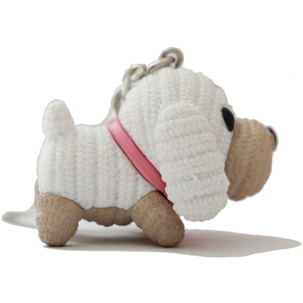 SunAge Dog Keychain, Wool-like Cute Dog Mascot Key Chain, PVC,