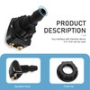 MLY 2 PCS Front Windshield Washer Nozzle, Double-headed Windshield Sprayer
