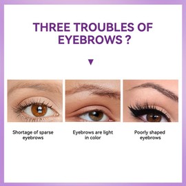 2Pcs Peel Off Eyebrow Tint Gel - Waterproof & Sweatproof All-Day Wear, Transfer-Resistant Tattoo Effect, All Skin Types + Mother’s Day Gift Set​, 03#Light Brown