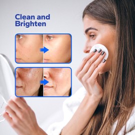 SilkyShark- Almohadillas renovadoras con ácido glicólico (60 unidades), 10% de ácido glicólico ultrapuro + 2% de ácido salicílico, exfoliante
