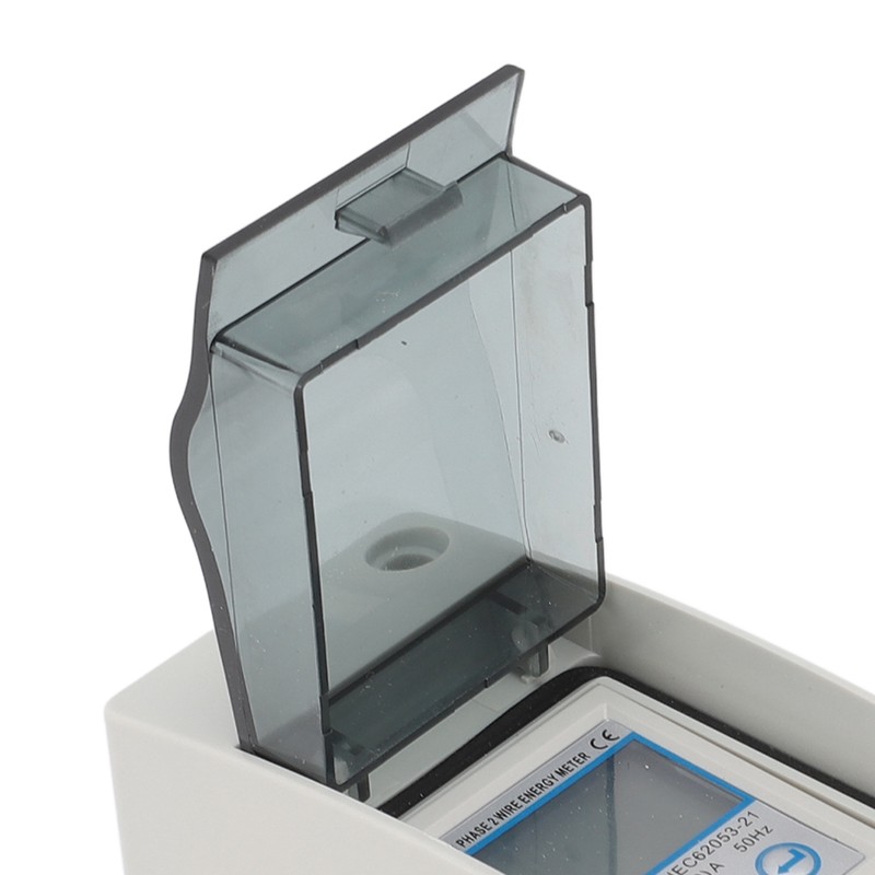 Single Phase Energy Meter LCD Backlit Display 35mm DIN Rail