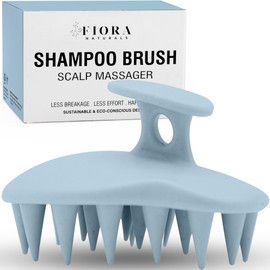 Fiora Naturals Scalp Massager Shampoo Brush, Silicone Scrubber, BPA Free