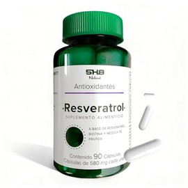 Resveratrol Con Biotina, Vitamina C y Selenio - Antioxidante a Base de Mezcla de Frutos - 90 Capsulas- 1160mg Por Porción - 45 Porciones - Apoyo para 