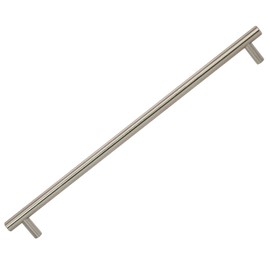 Rok Hardware Contemporary 11-3/4" (298mm) Hole Centers Euro Style Brushed Nickel Pull Handle 13-1/4" (338mm) Overall Length