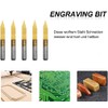 CESFONJER 5 Pcs Carbide PCB Engraving Bits, Titanium Coat Engraving