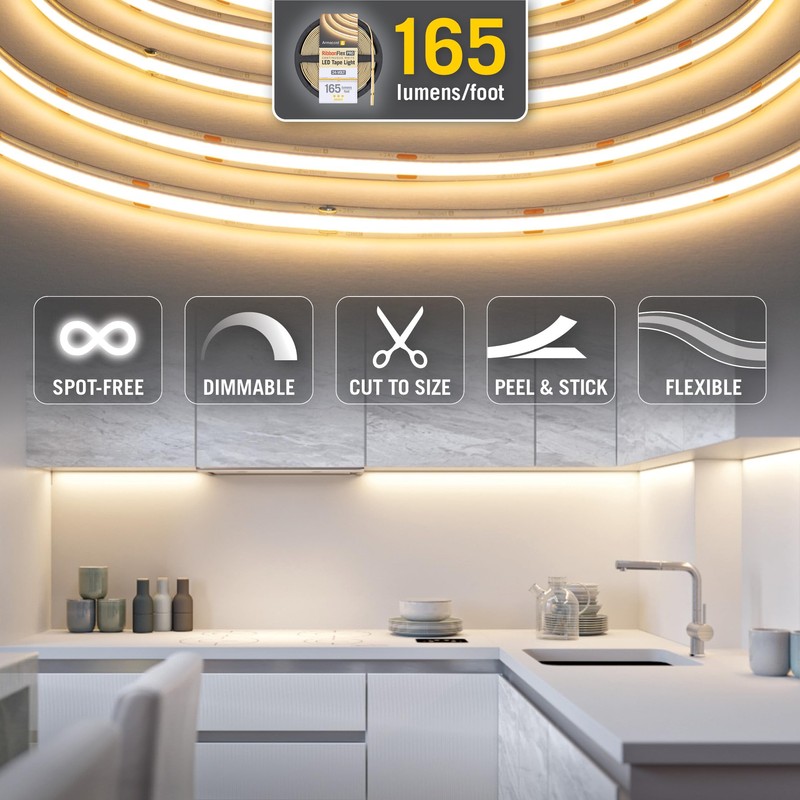 Armacost Lighting RibbonFlex Pro 24V White COB LED Strip Light