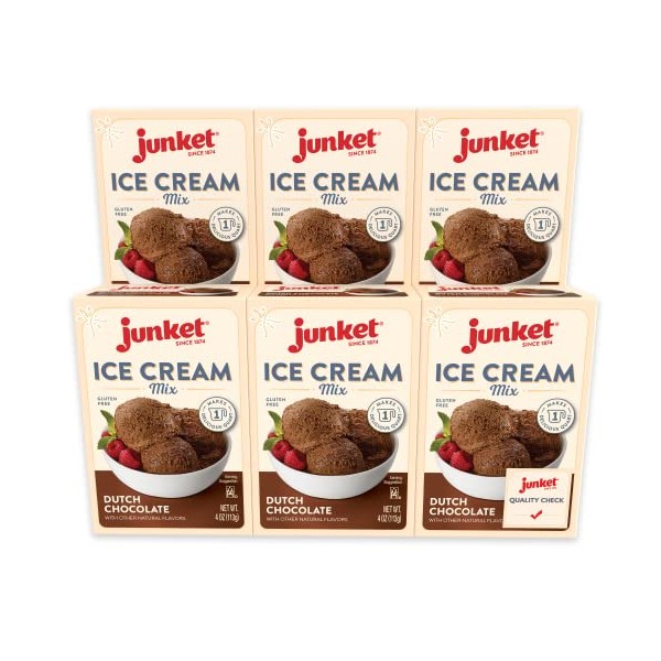 Junket Ice Cream Mix Dutch Chocolate, 4 Oz (6-Pack)