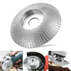 Wood Grinding Wheel,Sanding Wheel,Grinding Carving Tool,Abrasive Disc for Angle Grinder,Tungsten Carbide Wood Sanding Carving Tool (Silver)