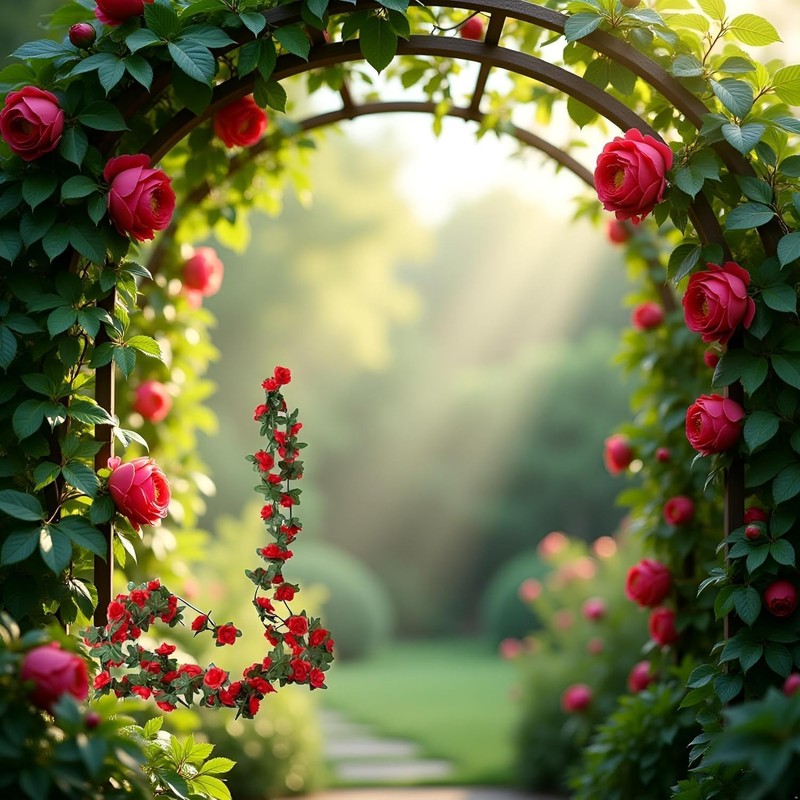 WNHNO Red Artificial Peony Flower Garland, Silk Hanging Vine, 72