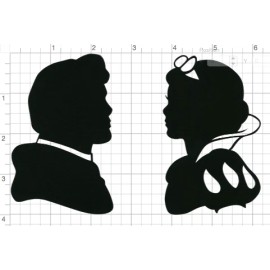 SnowWhite and Prince Decal/Sticker 4"h 6"w