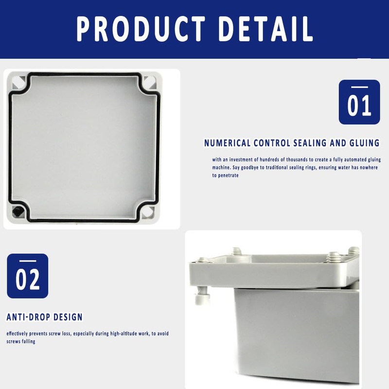 SUPERTOOL Project Box ABS Plastic Cover IP67 Electronic Junction Box