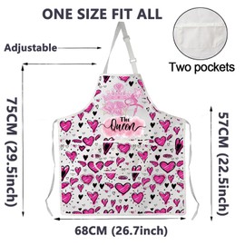 CMNIM Queen Bee Apron Gifts for Women Queen Bee Kitchen Cooking Apron With Pockets Queen Bee Gifts Bumble Honey Bee Apron, The Queen, Medium