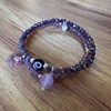 Agálea | Set 2 Pulseras Ojo Turco de Plata de
