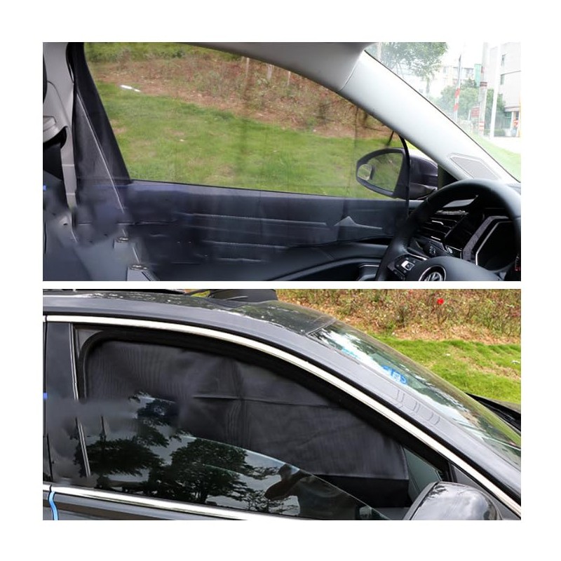 Car Window Sun Shade for Front Side Window, 2PCS Mesh
