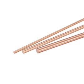 sourcing map 2.3.4mm Diameter 200mm Length Solid Copper Round Bar Turning Bar DIY 3 in 1 Set