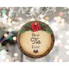 AcevedoDesign Best Tia Ever Ornament Ceramic, Tia Wood Slice Ornament,
