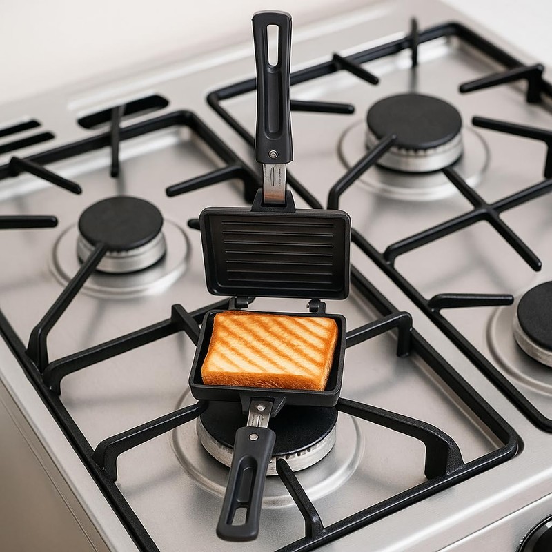 G & D Non-Stick Aluminum Double Sided Foldable Pan, 13