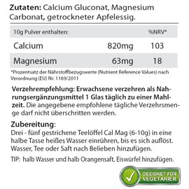 Get UP® CalMag Instant mit Apfelessig Trinkpulver | Originale CalMag Classic Formel | in heissem Wasser einrühren, auffüllen & fertig | 300g