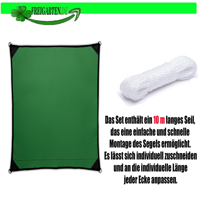 freigarten.de Awning, Waterproof Sun Protection, Rectangular Garden with Attachments, Linen,