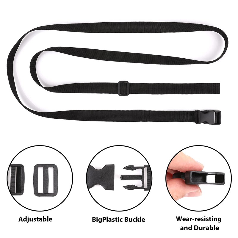 Thinp Pack of 4 Nylon Webbing with Adjustable Buckles 25