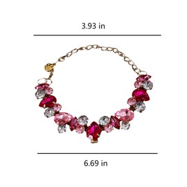 KGCGJVB Dog Necklace and Cat Collar Pearl Jewelry for Small Dogs Fancy Pet Necklaces with Adjustable Pink Diamonds Design Elegant Collar for Cats Puppies and Pets Cute Accessories for Daily Wear