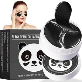 Eye Pads Pack of 60, Eye Pads with Hyaluronic & Black Pearls & Collagen, Eye Pads Against Dark Circles, Eye Pads Against Eye Bags, Eye Mask Anti Ageing and Wrinkles, for Eye Care